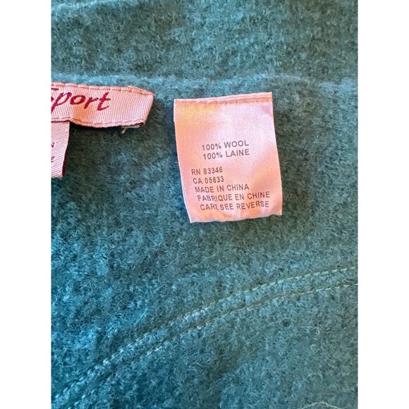 PBJ Sport Wool Scarf With Floral Embroidery & Fringe Edges - Picture 5 of 5